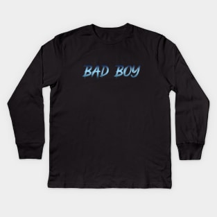 BAD BOY - ORIGINAL BLACK BLUE DESIGN Kids Long Sleeve T-Shirt